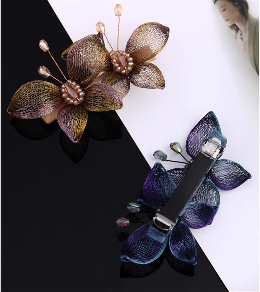 Crystal Hair Accessories,Clips Hairpins,Clip Plate,Hairpin Back Head Headdress Mother Hairpin Rhinestone Flower Jewelry Hair Clip Top Clip Clip (Color : B, Size : 11 * 5Cm) ( Color : B , Size : 11*5Cm image number 3