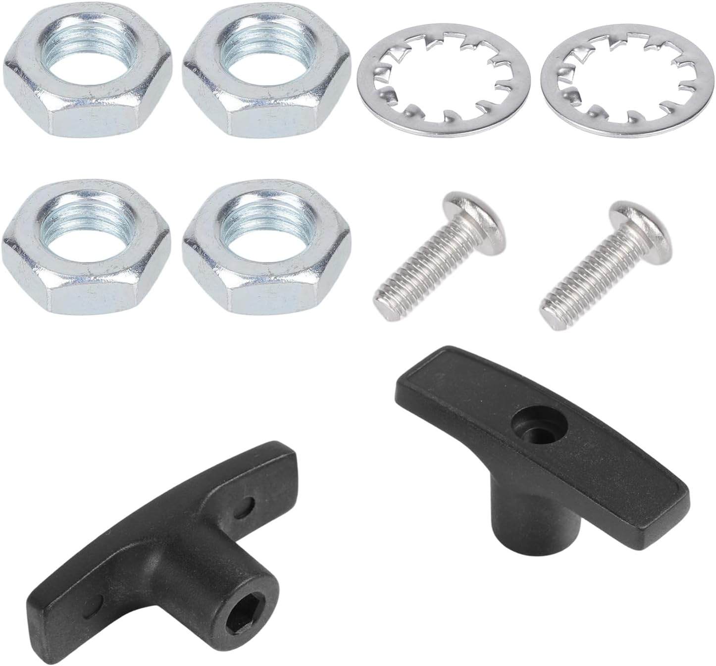 2Pcs RV Waste Valve Handle Kit, RV Sewer Valve Handle with 4 Nuts 2 Screws 2 Gaskets for Camper Sewer Tank Accessories image number 4