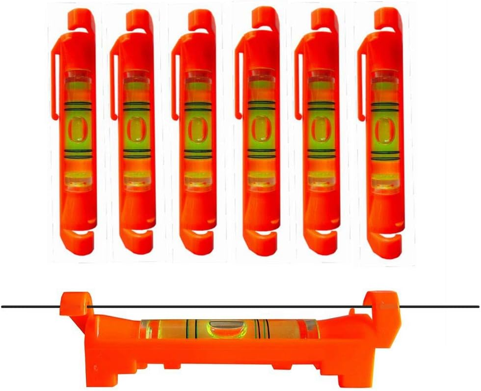 6X Hanging Bubble Line Level for Building Trades, Engineering, Surveying, Metalworking and Other Equipment Measure (Yellow - 6 Pack)