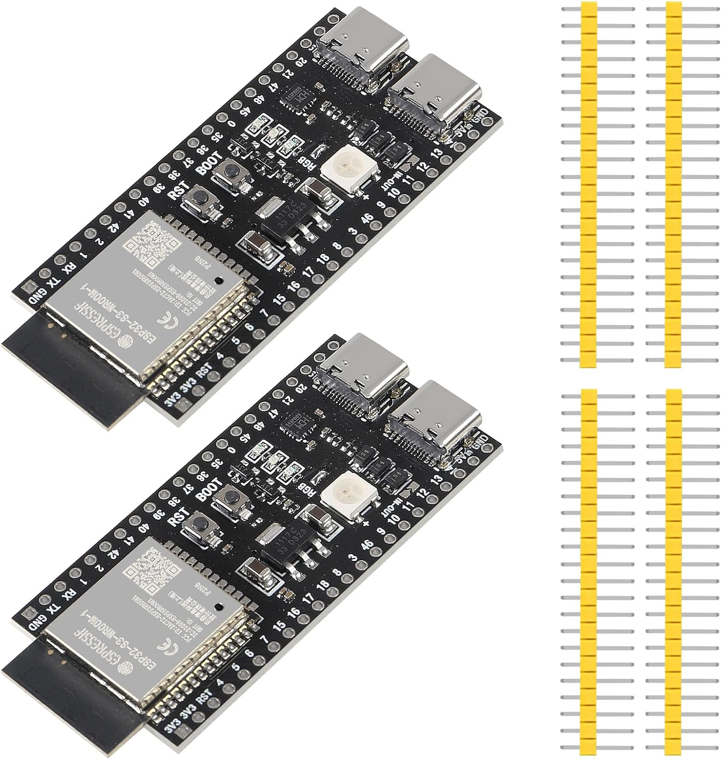 DWEII 2PCS Esp32-S3-Devkitc-1-N16R8 ESP32-S3 Development Board Wi-Fi + BLE MCU Module Integrates Complete Wi-Fi and BLE Functions for Arduino image number 3