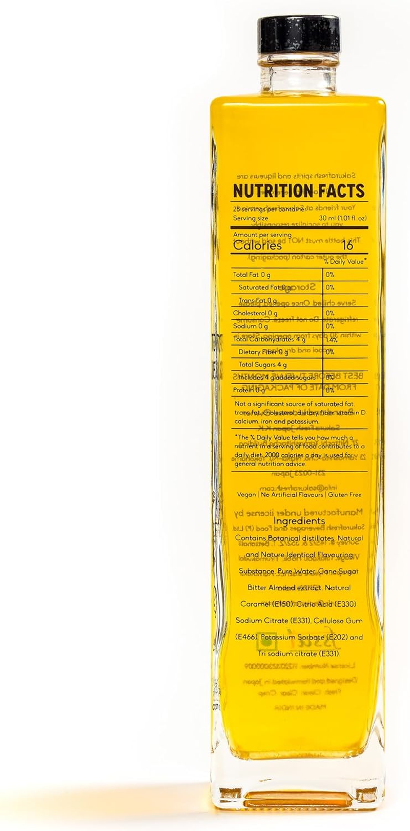 Sakurafresh Amaretto | Zero Alcohol Liqueur, Alternate for Disaronno / BOLS Amaretto in Cocktails Recipes | Awards Winning - Seven Global Medals |All Natural Botanicals Extract | Use in Godfather Cocktail, Amaretto Martini, Amaretto Cola, Pina Amore or Caf&eacute; Amore Cocktails image number 2