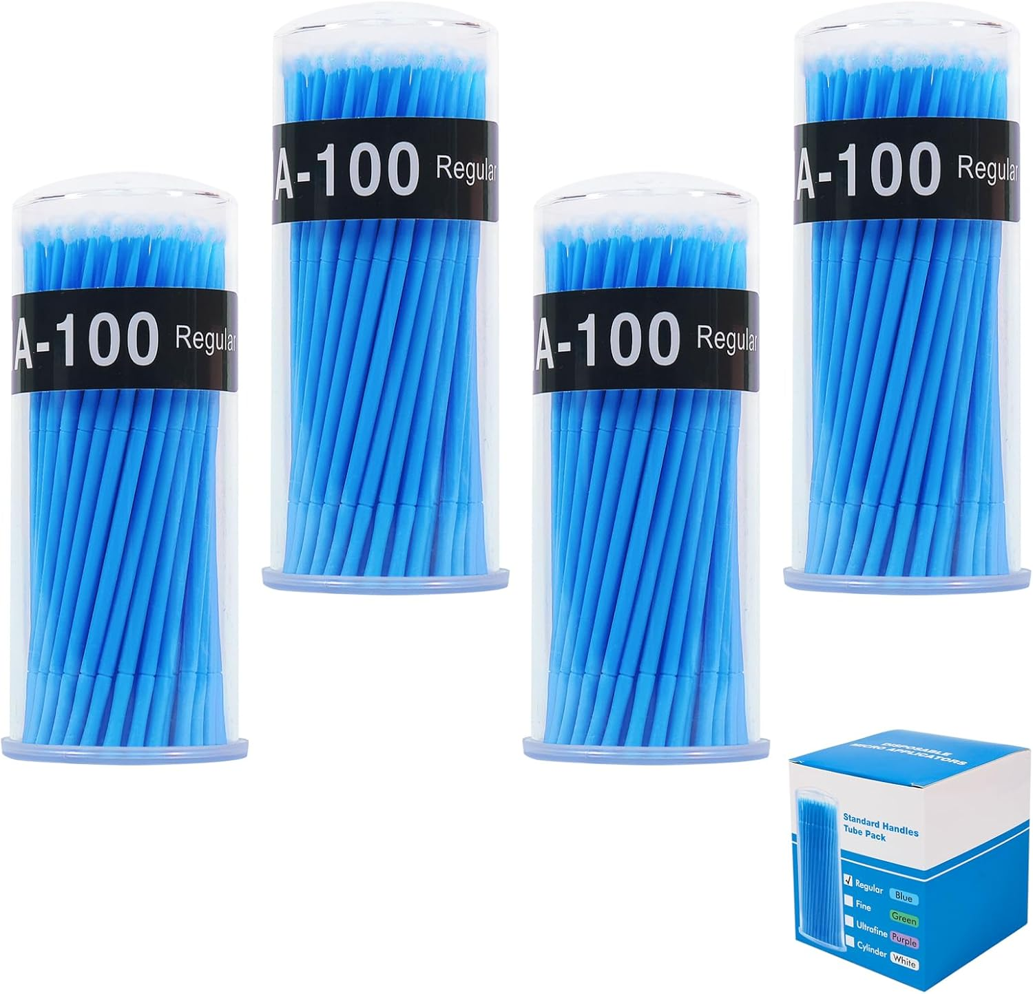 Shintop 400Pcs Disposable Micro Applicators Brushes Great for Dental/Oral/Makeup (Blue, 2.5Mm) image number 6