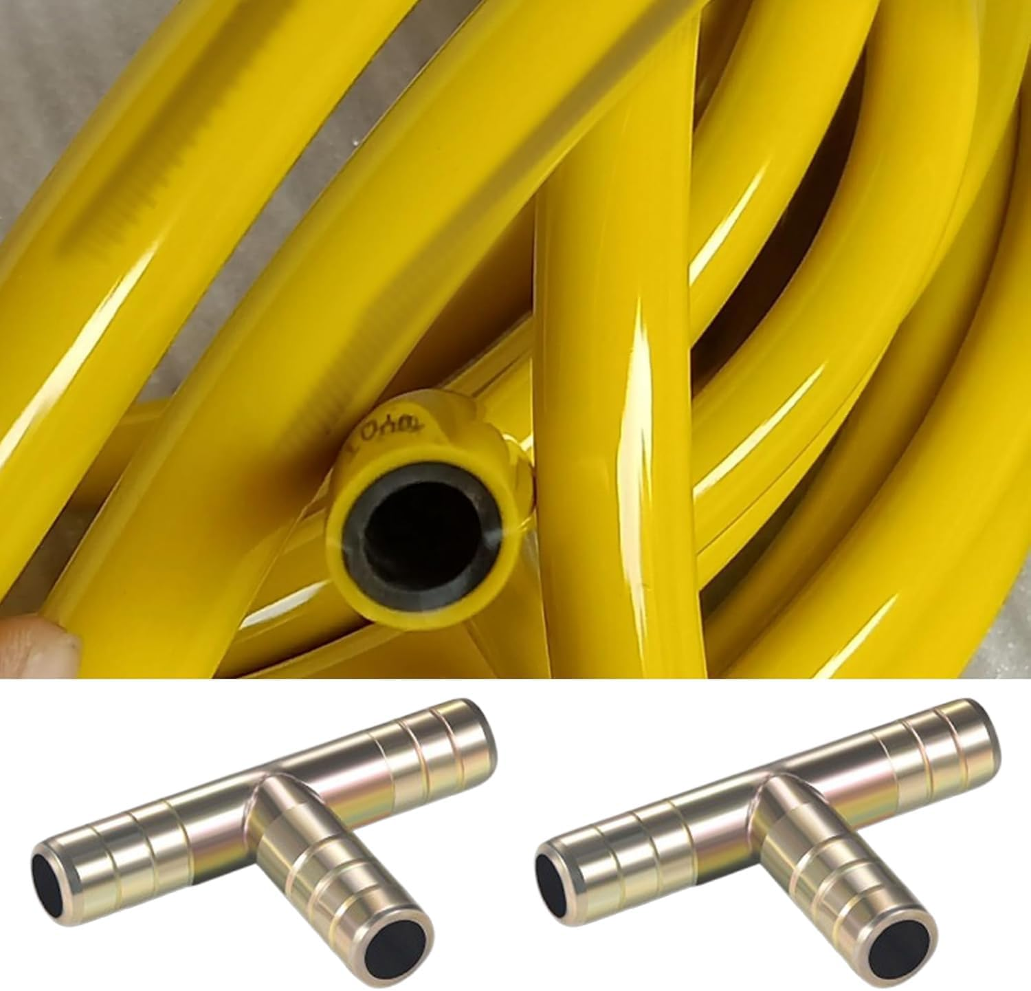 2Pcs 10Mm T-Piece Connector Replacement Part Zinc Alloy Hose Barb Connector 3 Way Tee T Shape Barb Fitting for Water Gas Oil