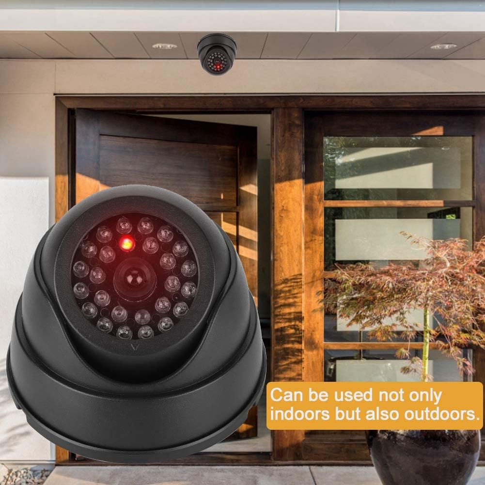 Dummy Camera, MR-18 Dummy Fake Dome Camera CCTV Surveillance Security Camera with 30Pcs IR Leds,Home Security Camera System with Flashing Led,Easy Installation image number 4