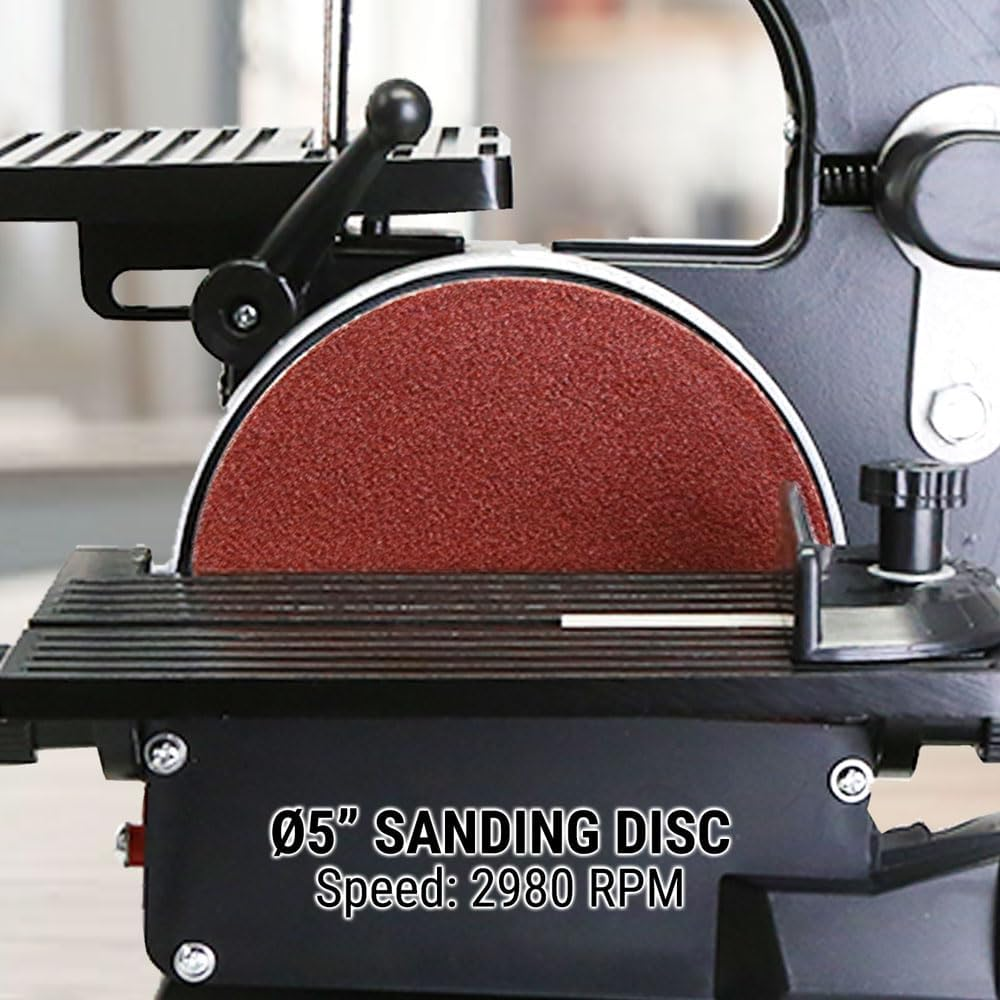 Vertical Belt & Disc Sander Combo Bench Grinder 350W 25Mm Linisher 125Mm Sanding image number 6