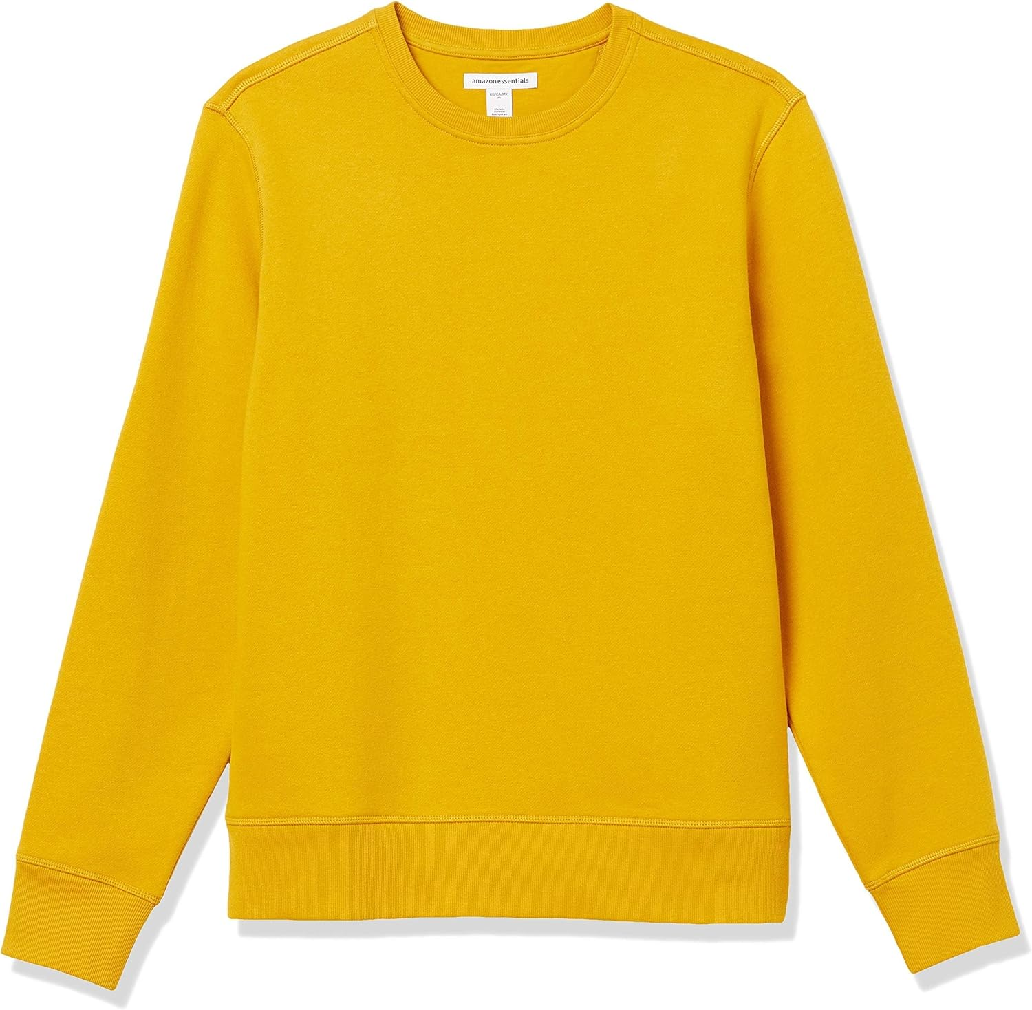 Amazon Essentials Crewneck Fleece Sweatshirt, Gold, XXL