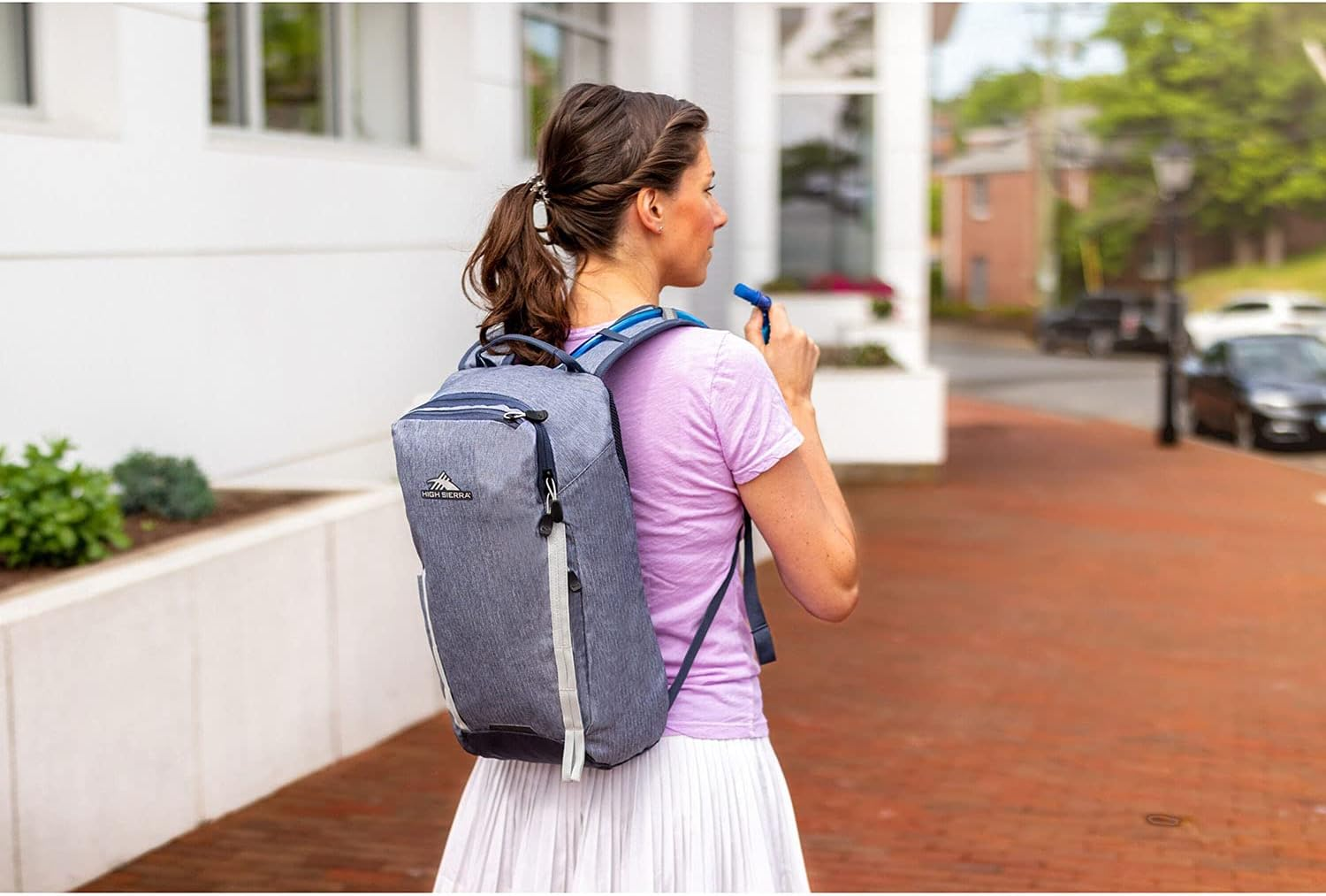 High Sierra outside Commuter Daypack, Grey Blue, 18L, Grey Blue, 18L, outside Commuter Daypack image number 1