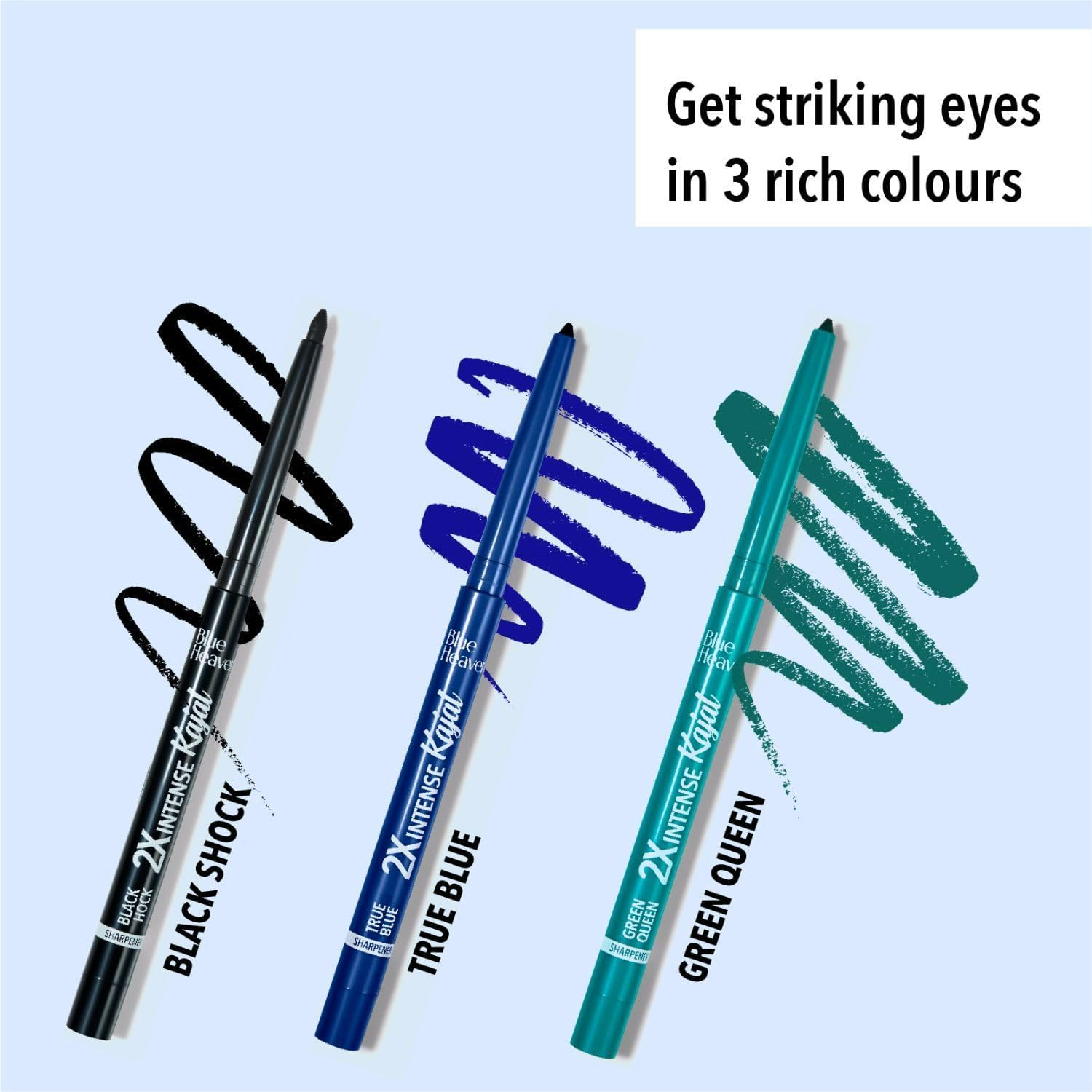 Blue Heaven Soft Kajal Eyeliner, Blue, 0.31G image number 1