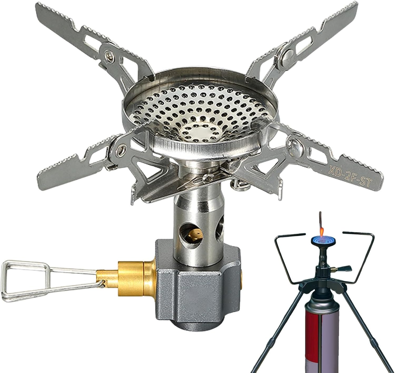 Outdoor Stove Burner Head - Burner Adapter Stove Head,3300W High Firepower, Camp Stove Attachment, Replacement Stove Burner Parts, Camping Gear for Outdoor Cooking Picnic Hiking image number 5