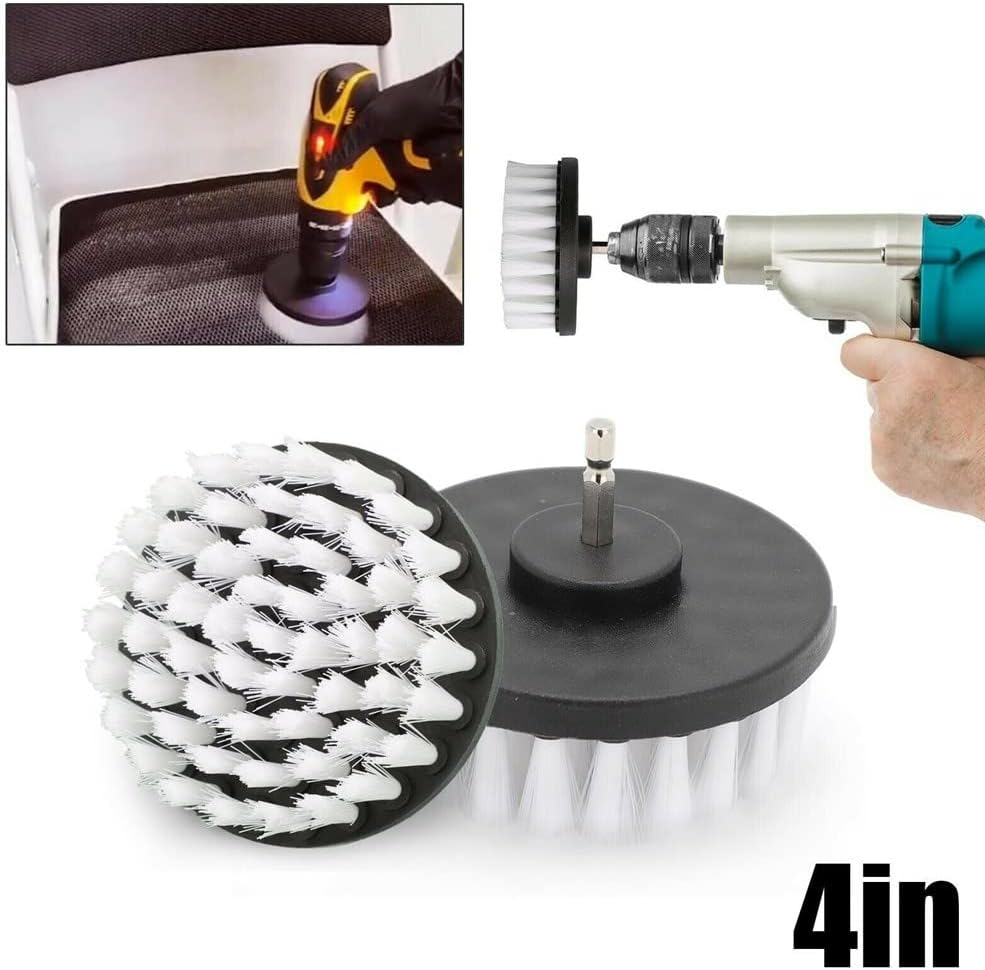 4 Inch Soft Drill Brush for Cleaning Attachment Carpet & Leather and Upholstery Soft Brush image number 5