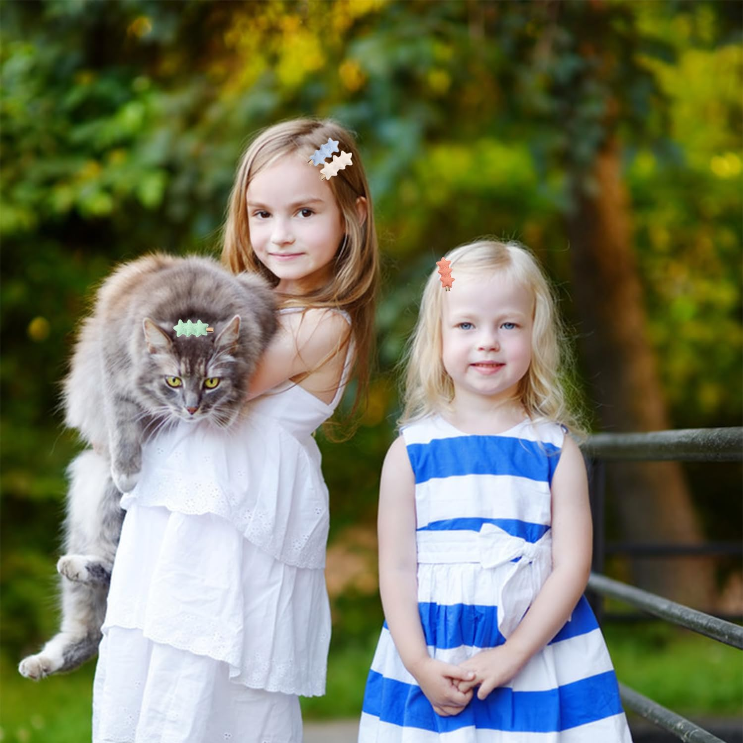 Baby Girls Hair Clips, [20 Pieces 10 Colors] Nonslip Hair Barrettes for Kids Fine Handmade Star Toddler Hair Accessories with Alligator Clips for Newborn Infant Toddlers Baby Girls Kids Teens image number 5