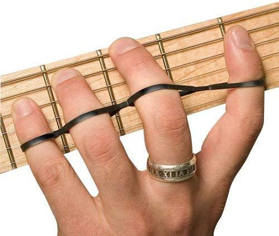 Riff BANDZ - Training Bands for Guitar Bass Piano Finger Speed System - Premium Set of 3 Hand Strengthener Accessories image number 5