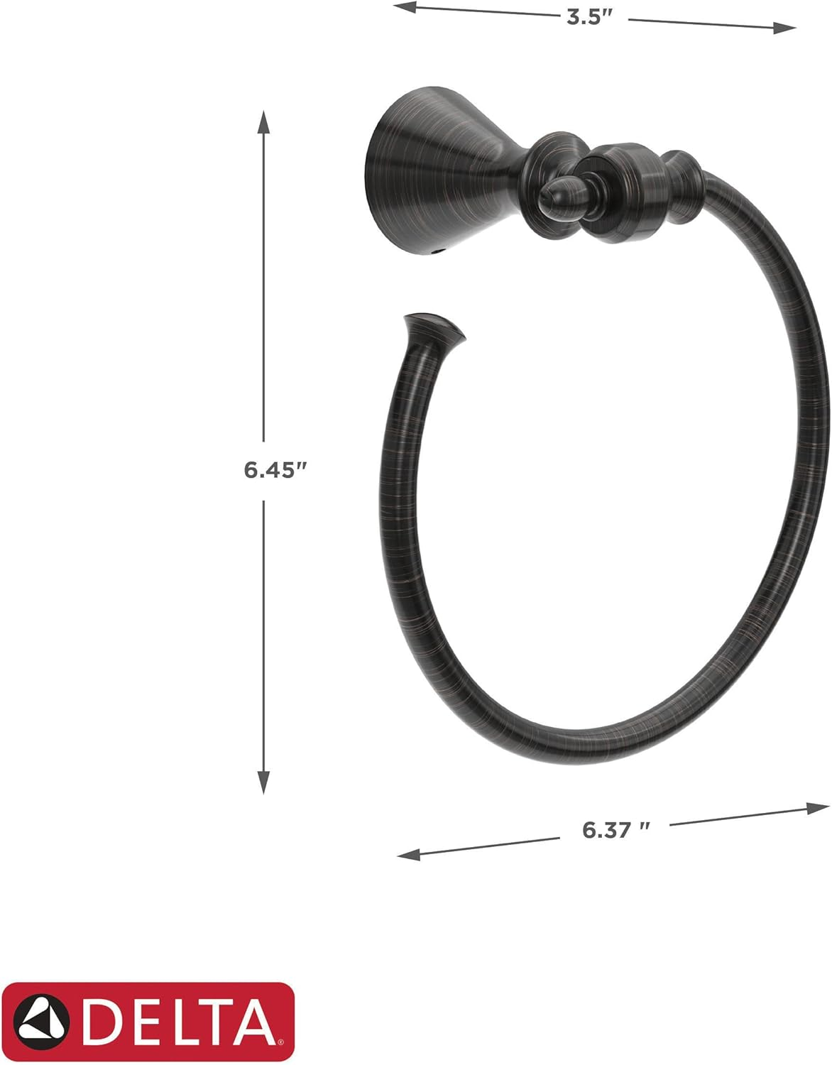 Delta VES46-VBR Vessona Towel Ring, Venetian Bronze image number 5