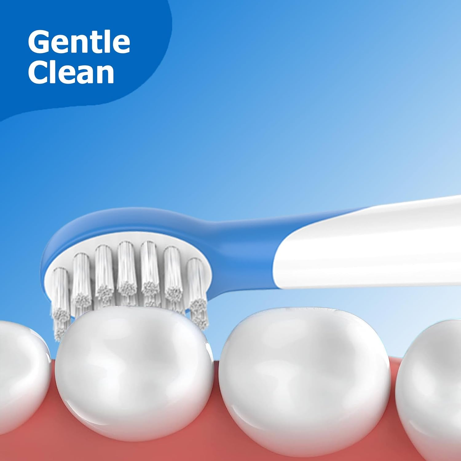 Kids Replacement Toothbrush Head Compatible with Philips Sonicare Kids Electric Toothbrush HX6321, HX6340, HX6032/94, HX6321, HX6042, 8 Pack Soft Brush Replacement Heads for 3+ Years Old Child - Blue image number 2