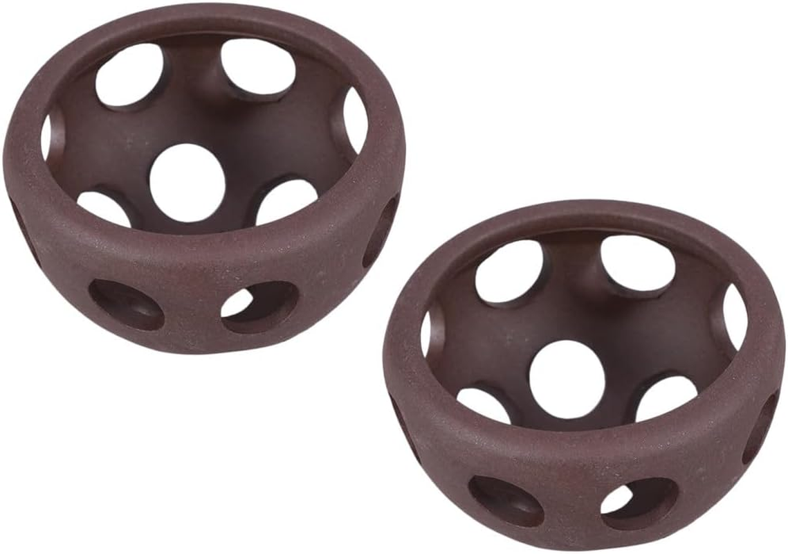 Homoyoyo 2 Pcs Porous Ceramic Shrimp Breeding Pots for Aquarium, Small Hemisphere Shrimp Nest Set for Freshwater Fish Tank Hides and Aquatic Pets