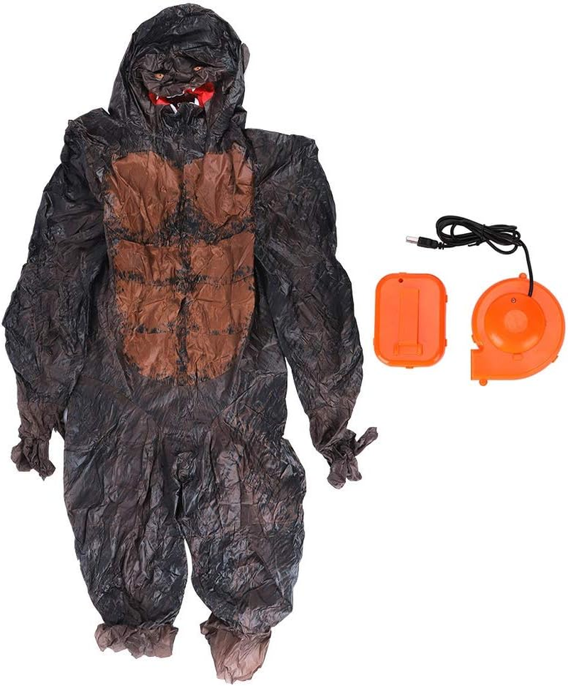 Inflatable Halloween Costume, Gorilla Costume Inflatable King Kong Costume Adult Gorilla Blow up Mascot Suit with Air Blower, Full Body Naughty Funny Costume for Halloween image number 4