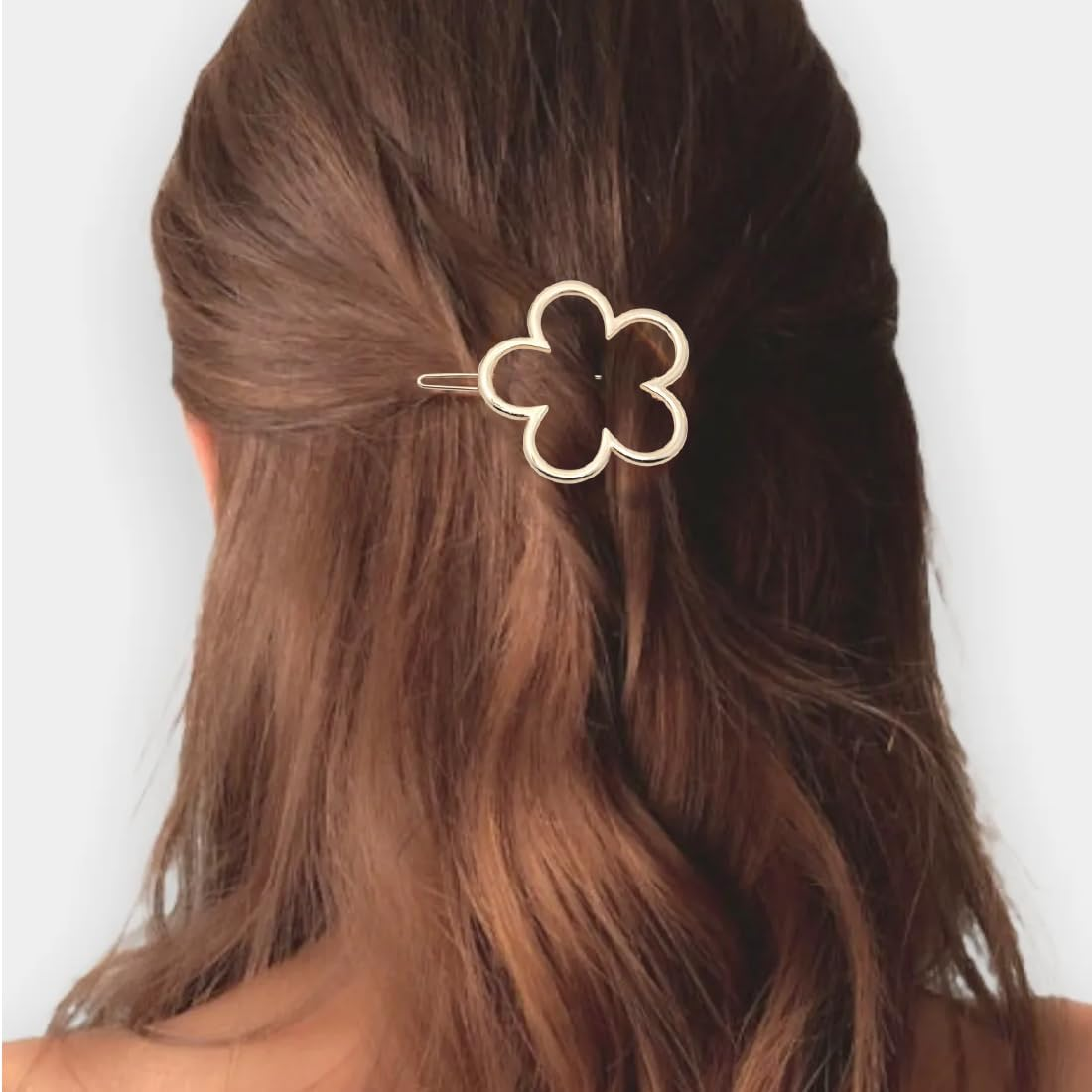 SGERUFZ 5 Pieces Women Girls Chic Simple Fashion Hair Clips Metal Bow Hair Accessories Simple Gifts image number 5