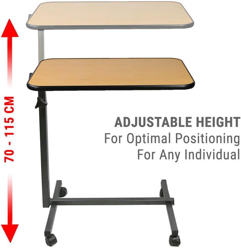 Overbed Table Bedside Mobility Study Medical Hospital Laptop Meal Adjustable Work