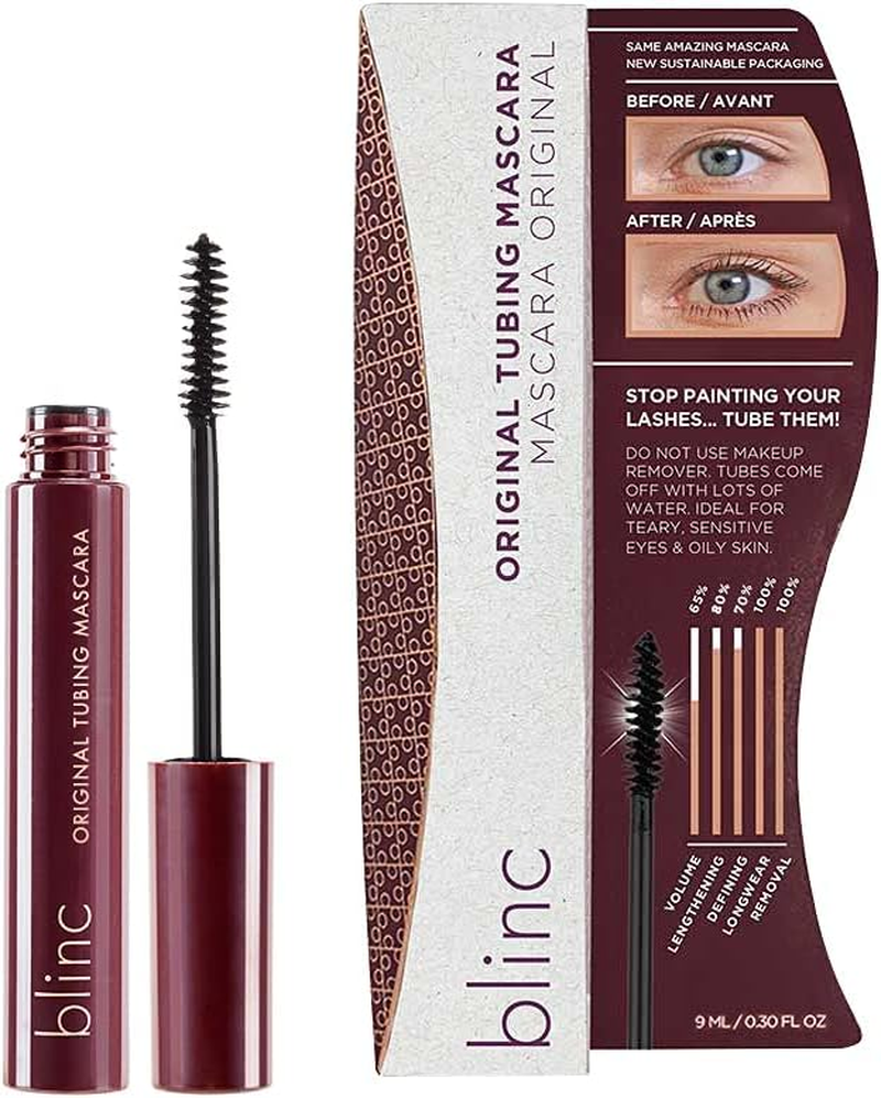 Blinc Original Tubing Mascara, Natural Looking Lengthening Mascara, Ultra-Longwearing Washable Mascara, Vegan, Gluten-Free and Cruelty-Free, 9Ml / 0.30 Fl. OZ
