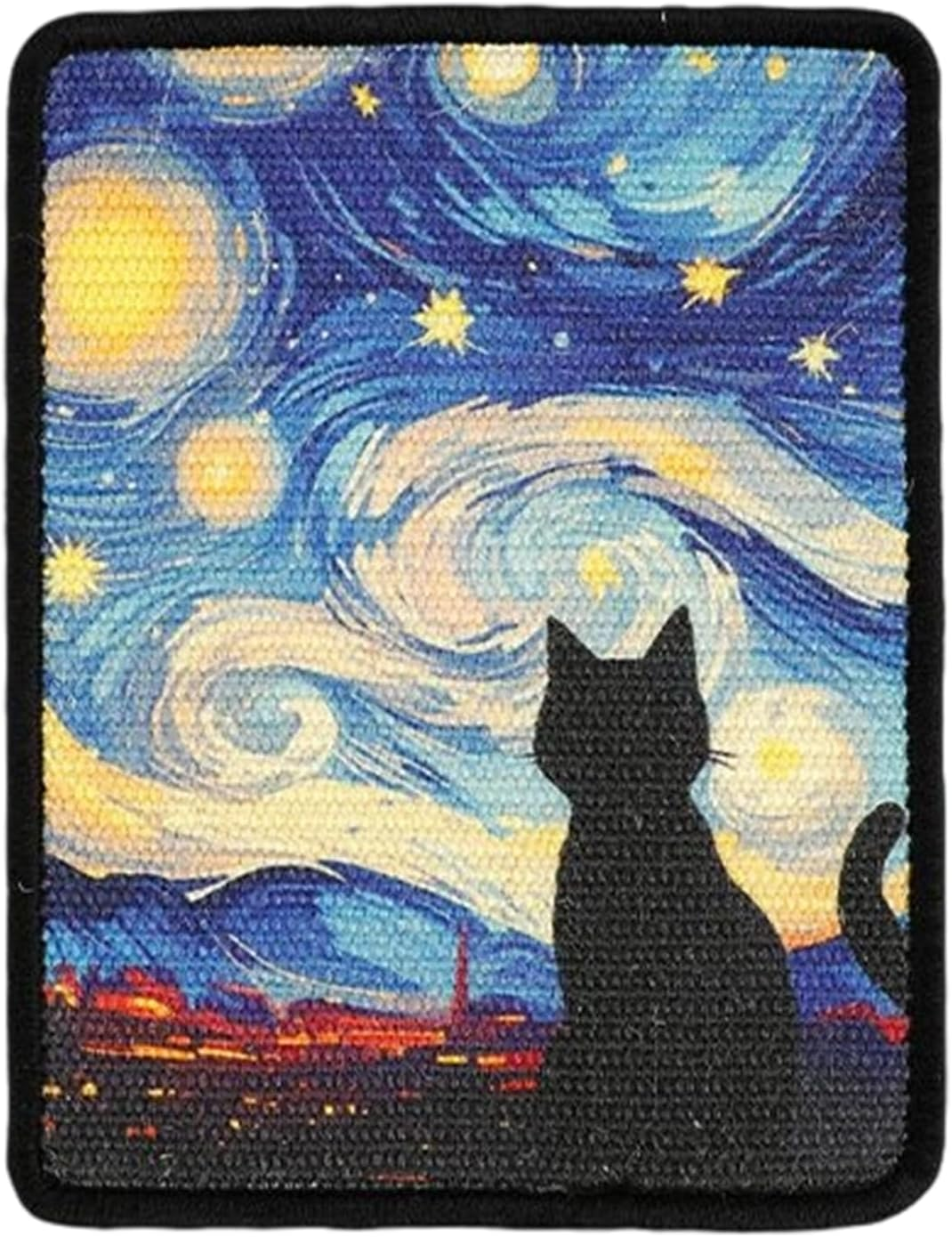 Wall Cat Scratcher | Art Print Sisal Cardboard Scratcher Furniture | Furniture Protector Scratching Board for Pet Kitten Training Enrichment Playing Bedroom Apartment image number 1