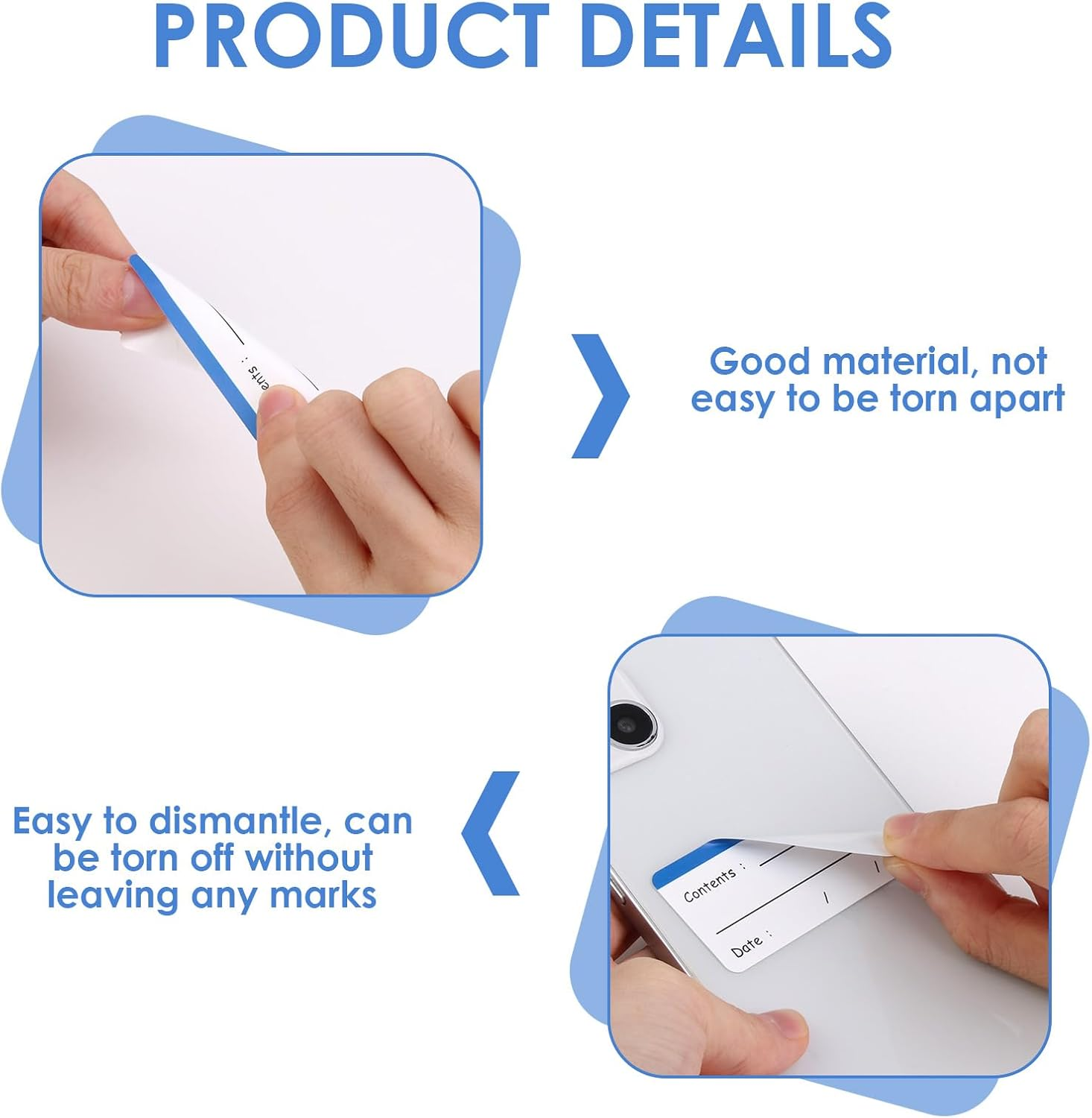 300 Pcs Freezer Pantry Label Stickers, Self-Adhesive Removable Waterproof Food Date Labels for Kitchen Fridge Jars Glass Bottle Containers Organisation, 5 Colors Distinguished All-Purpose