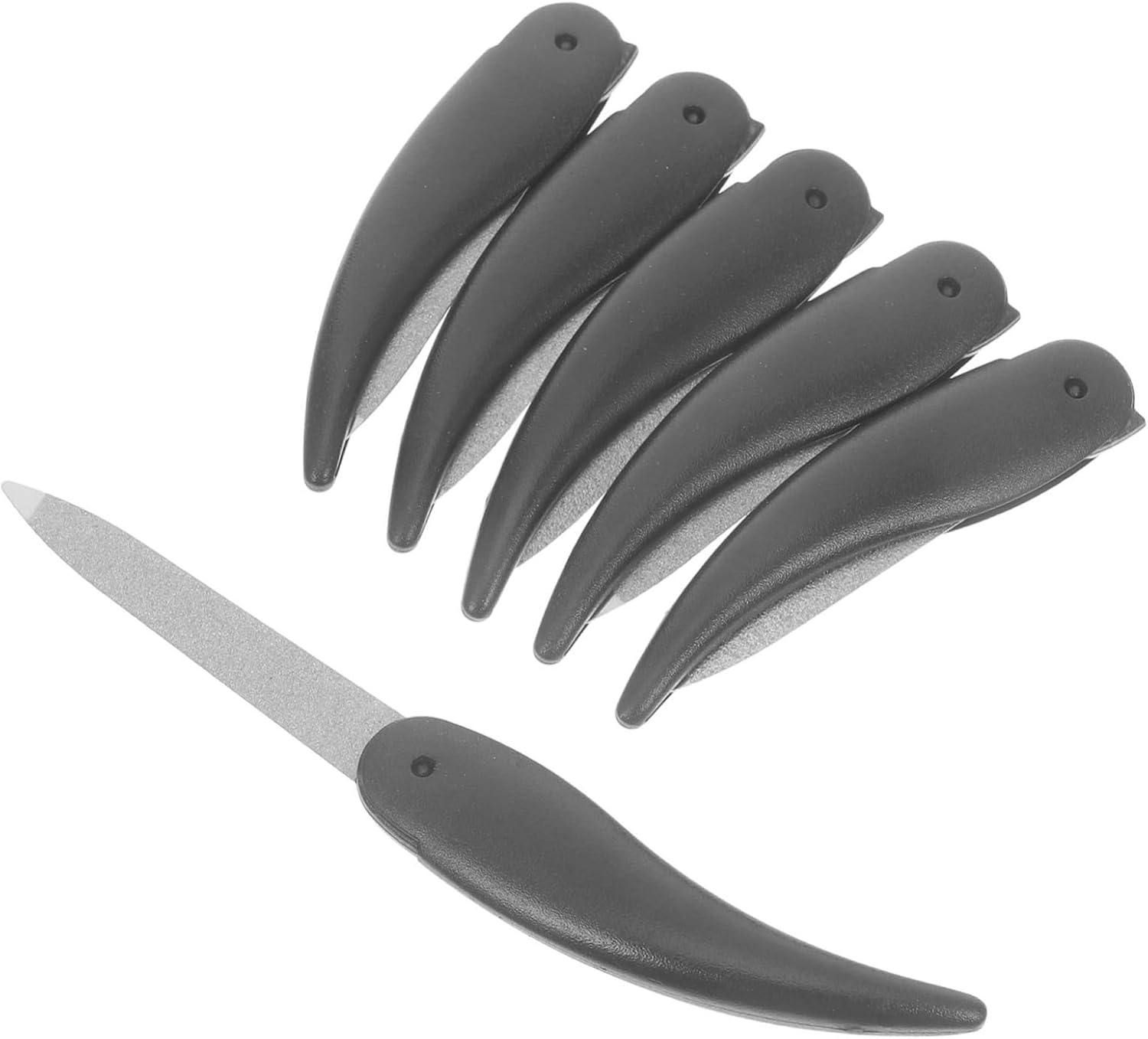 NULYLU 6Pcs Double Sided Nail Files Ox Horn Nail File Polishing Strips Accessories for Women image number 2