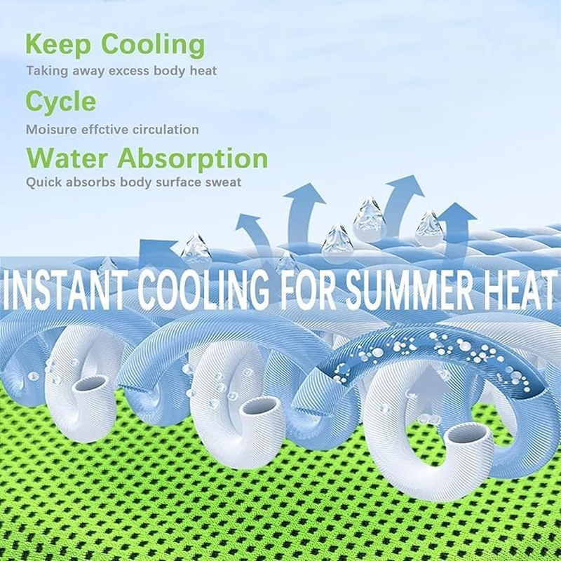 4Pack Cooling Towels (35.4''X 12") Soft Breathable Chilly Towel for Quick-Drying Sweat Rag & Sport Towel for Gym, Workout, Running, Golf & Yoga,Head and Neck Cooling Wraps image number 3