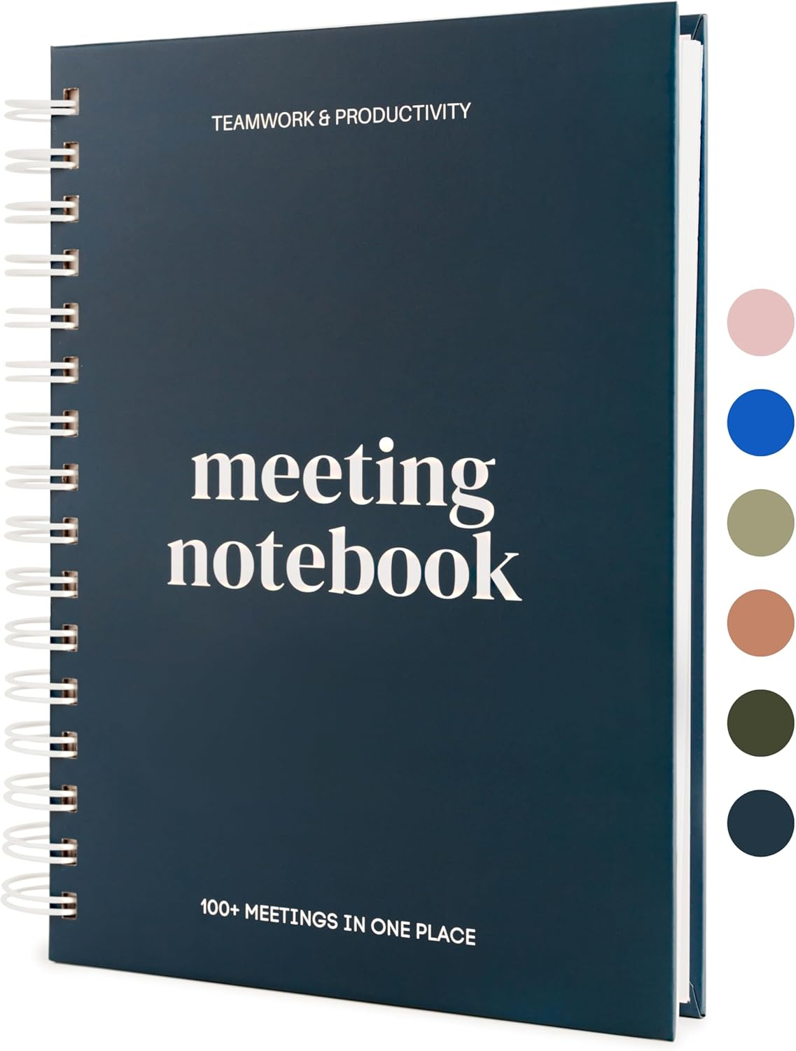 Lamare Meeting Notebook for Work Organization - 100+ Meetings Work Notebook for Note Taking - Meeting Notes Notebook for Work - Stay Productive with Meeting Planner Notebook 220 Pages L A5 Size 8.5X6&rdquo;