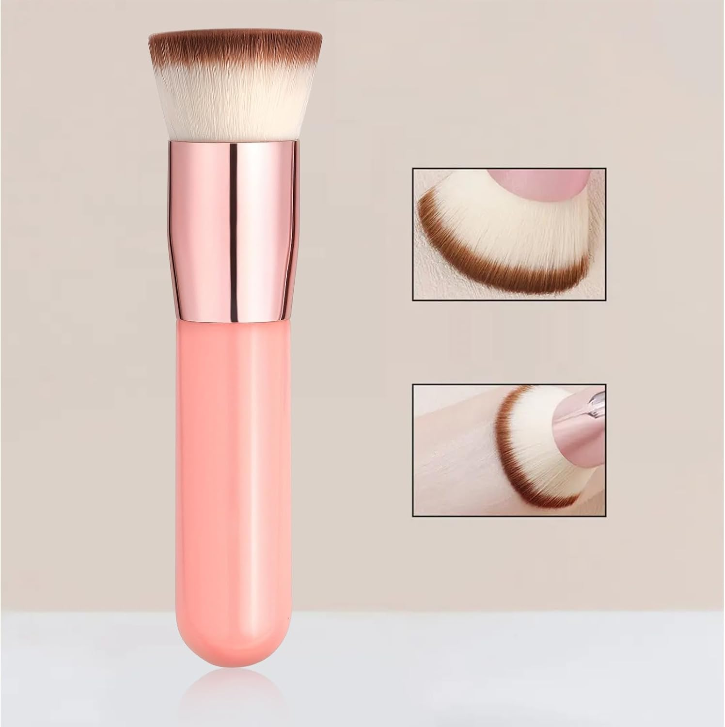 BGENHPON Makeup Brushes Foundation - Synthetic Kabuki Professional Brush for Liquid Cream Powder Mineral Buffing Stippling and Blending Face Makeup Tools image number 2