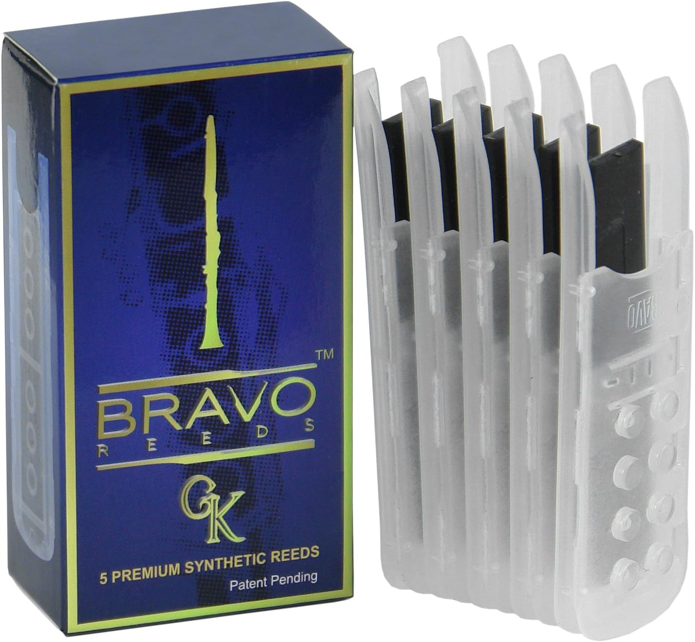Bravo Synthetic Reeds for Bb Clarinet - Strength 2.5 (Box of 5), Model BR-C25 image number 2