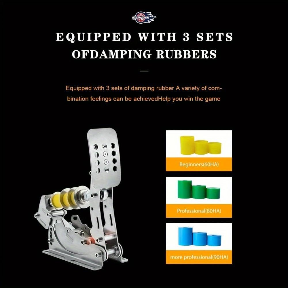 Simjack UT Sim Racing Pedals 200KG Load Cell Brake Pedal PC Racing Simulator Pedals Pressure Sensor HE Hydraulic Pedal (UT-P3-H3-DB) - Ut-P3-H3-Db image number 6