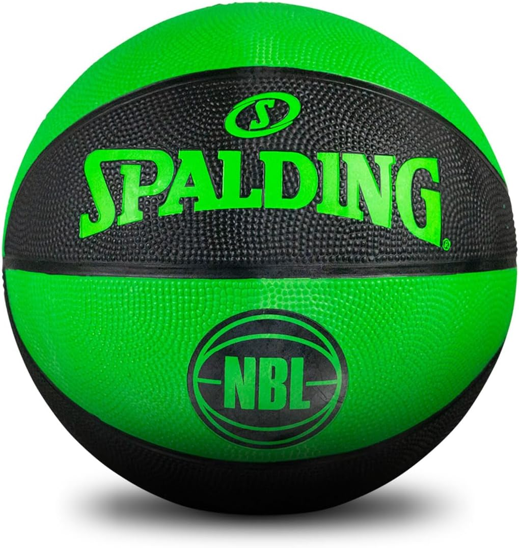 Spalding NBL Outdoor Basketball, Green & Black, Size 6 image number 1