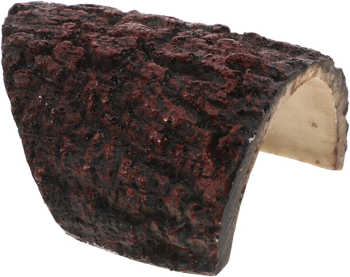 BESPORTBLE Simulated Tree Hole Hide House for Reptile Gecko and Fish - Realistic Resin Aquarium Terrarium Decor Multi-Functional Design 9 4X7 7X4 Cm image number 2