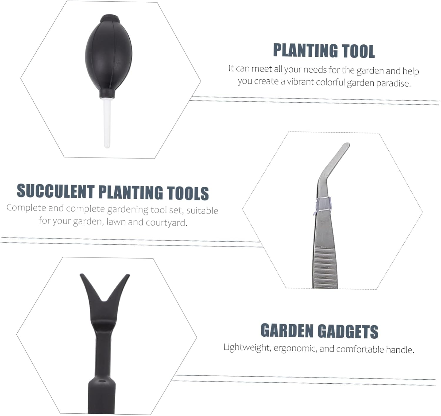 Sosoport Complete Gardening Supplies Includes Trowels Scissors Succulent Kit Sturdy for Bonsai Flowerpot Use image number 1