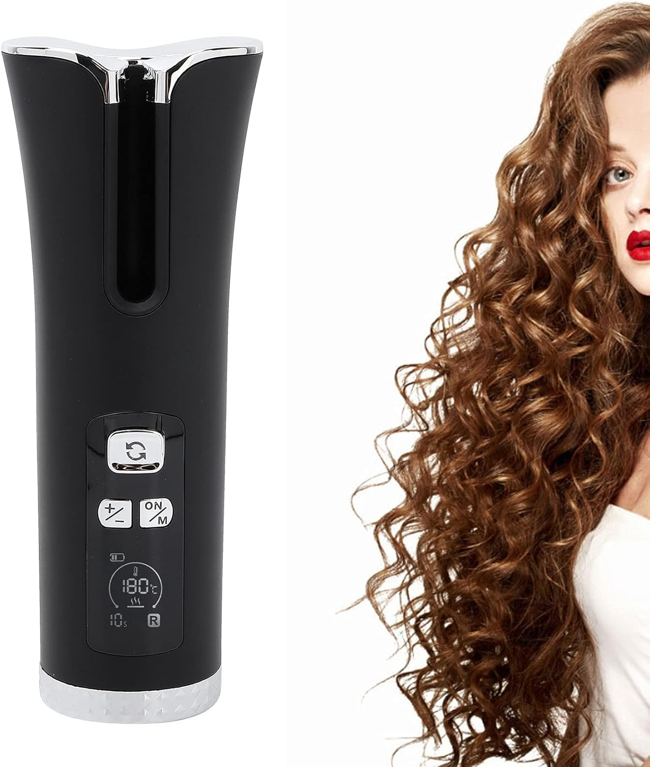 Cabelo Preto Port&aacute;til Ritter Inteligente Auto Curling Iron Haircut Estilo Beleza Iniciar Viagem image number 2