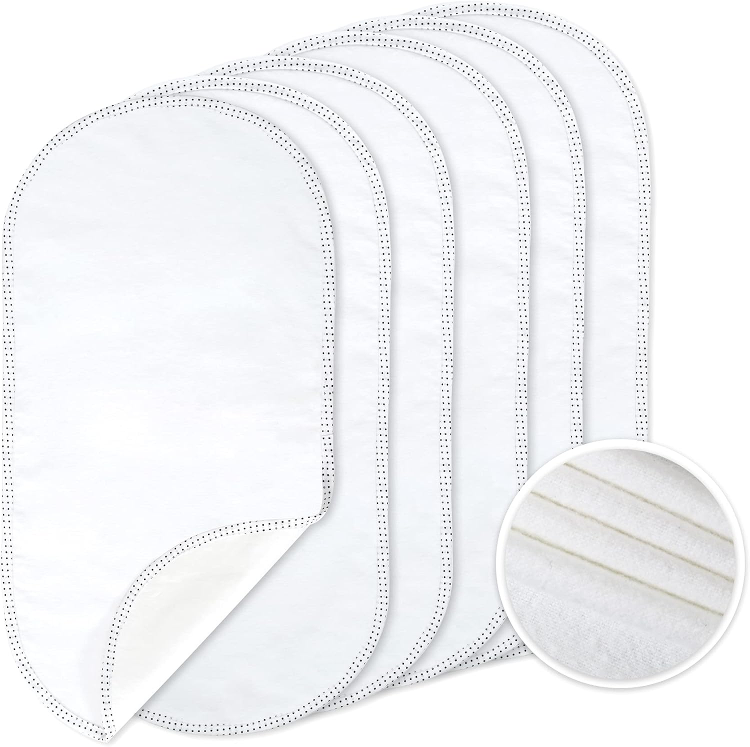 TILLYOU TPU Flannel Waterproof Changing Pad Liner and Covers Diaper Changing Pads for Baby Size 11.5X23 6 Count