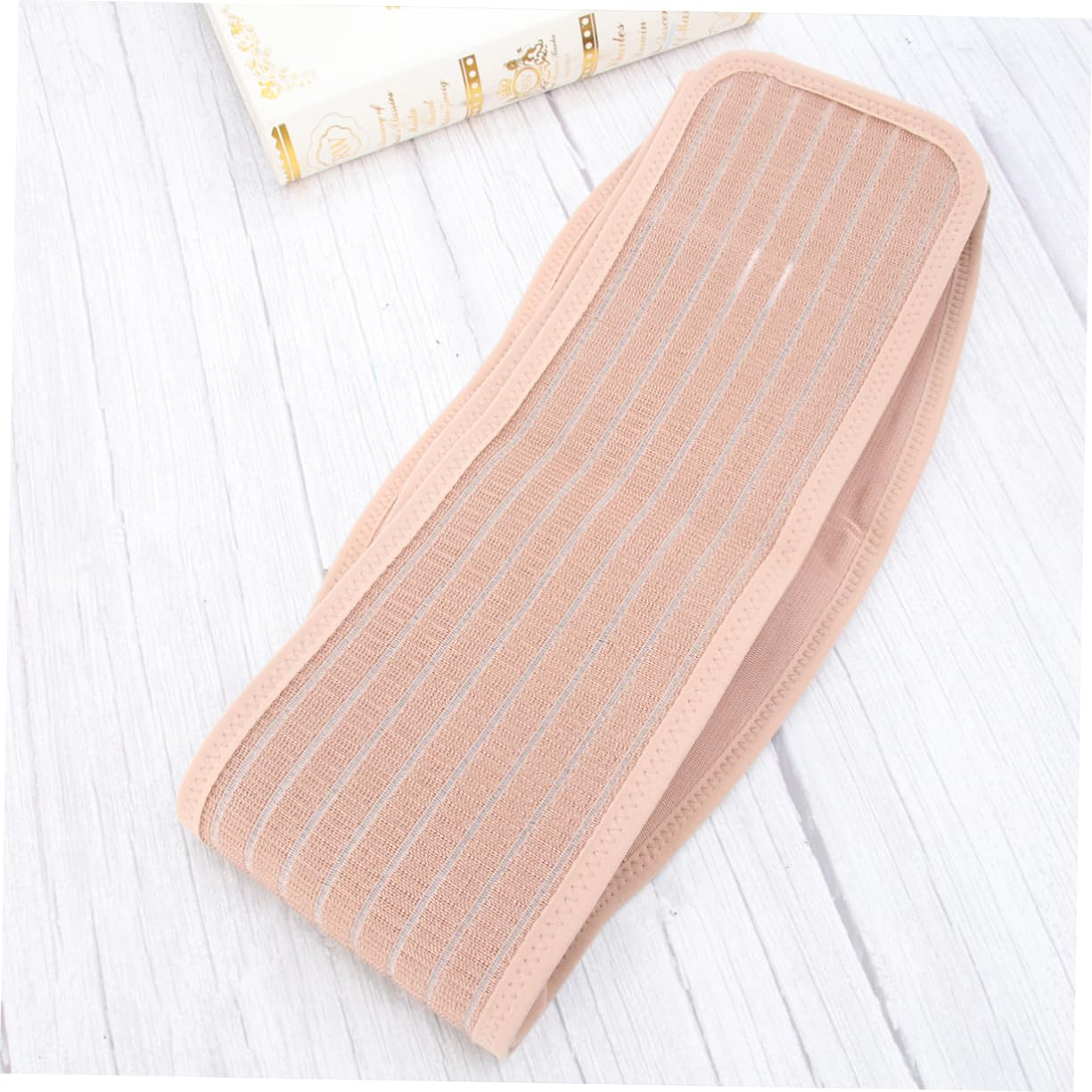 Pregnancy Support Belly Belt for Women, Breathable Abdominal Band Back Brace, Waist Care Maternity Protector in Beige Free Size for Prenatal Comfort image number 2