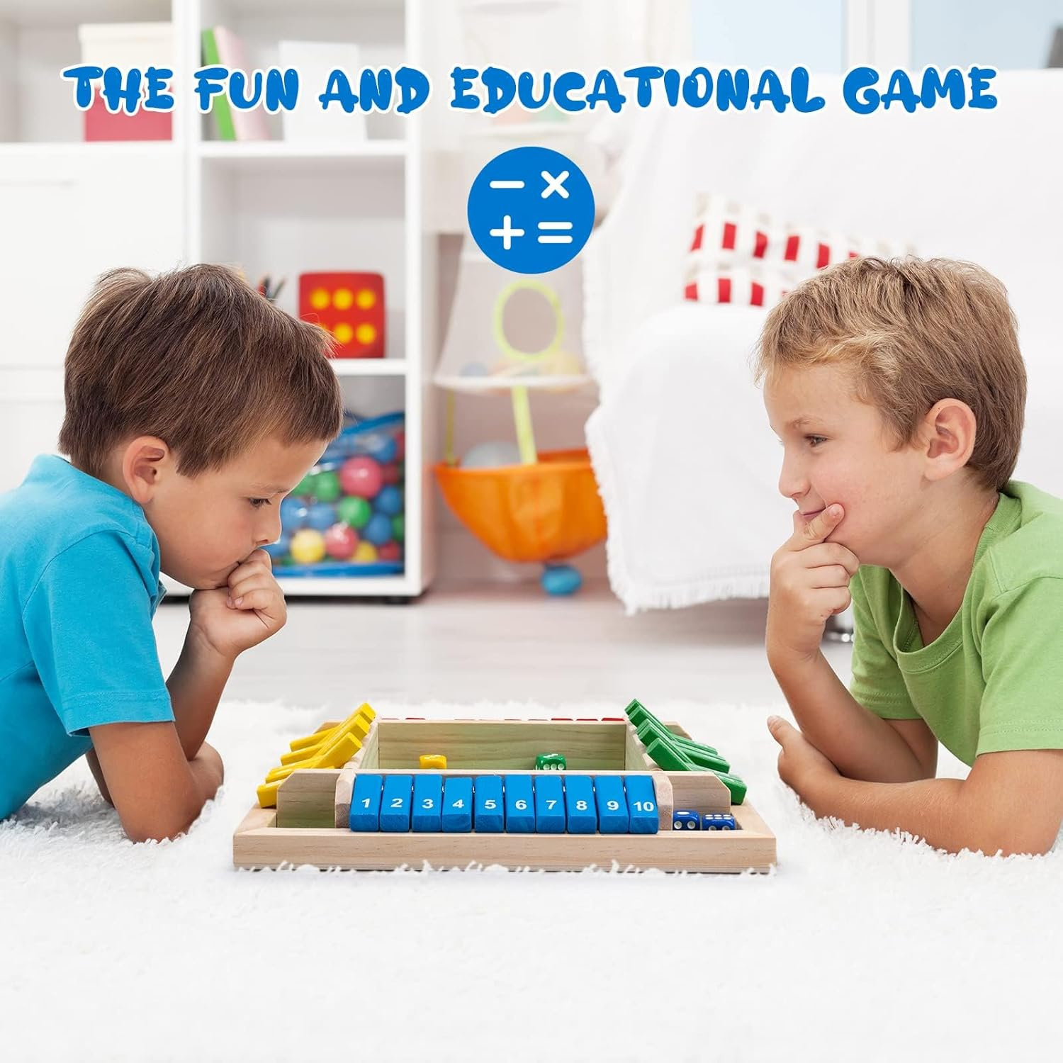 DWYYWSM Shut the Box Board Game - Funny Dices Game - Wooden Amusing Addition Game, Close the Box Board Games Portable Dice Board Game Adds Fun Suitable for Home Pub image number 5