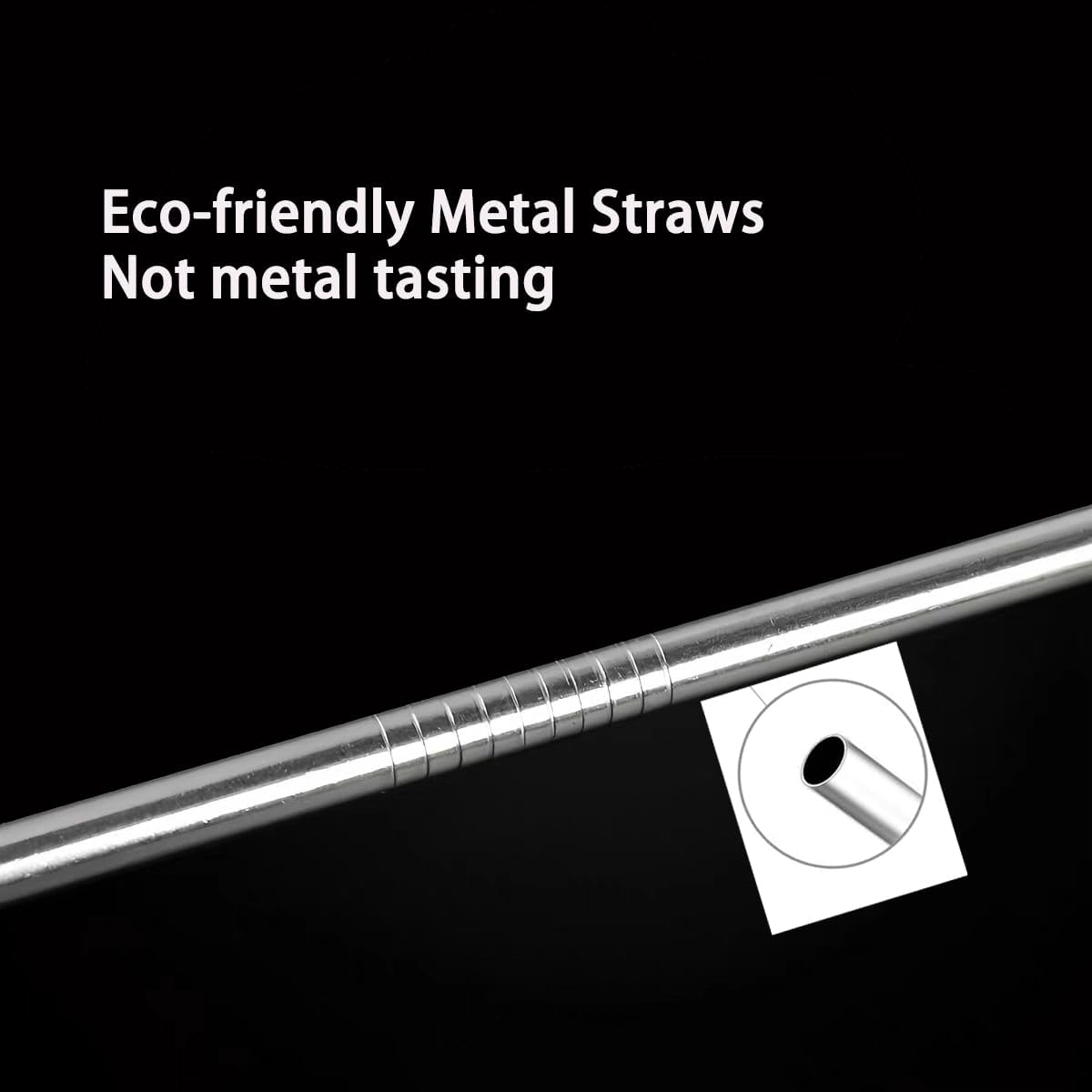4Pcs Replacement Stainless Steel Straws Compatible with Owala Water Bottle 24Oz 32Oz Reusable Straws with 2 Cleaning Brushes Metal Straw Replacement image number 1