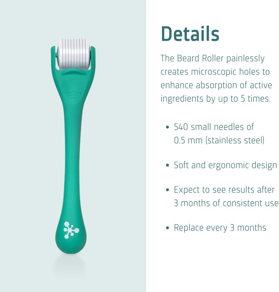 Neofollics Beard Growth Enhancing Roller - 0.5 Mm - Enhances Absorption of the Ingredients Upto 5 Times - Enhances the Efficacy of Topical Products image number 5