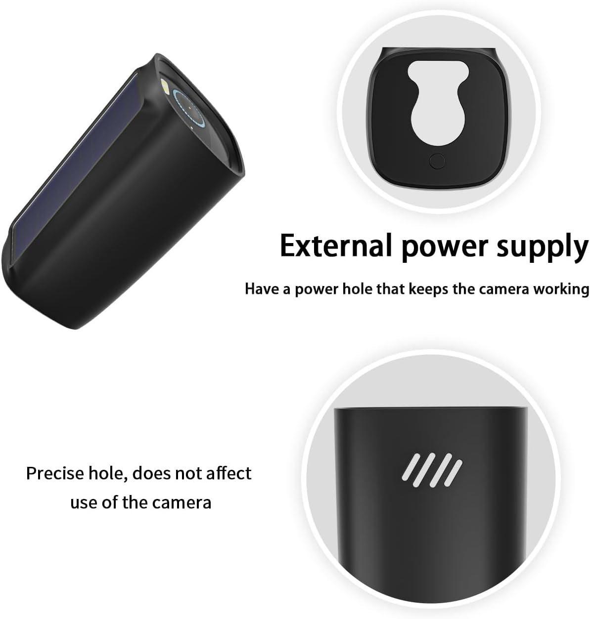 HOLACA Silicone Skin for Eufycam 3(S330) Wireless Home Security Camera System(2Pack) (Black) image number 3