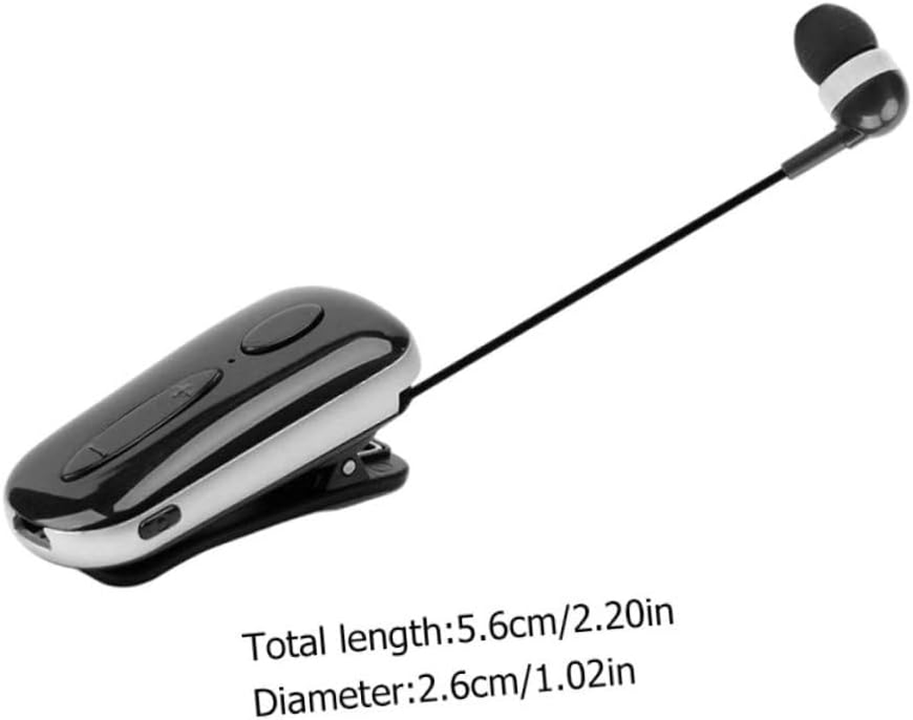 LALAFINA Wireless Clip-On Earbud Retractable Sports Earphone for Active Use, Black, Lightweight Headphone for Outdoor Exercise image number 1
