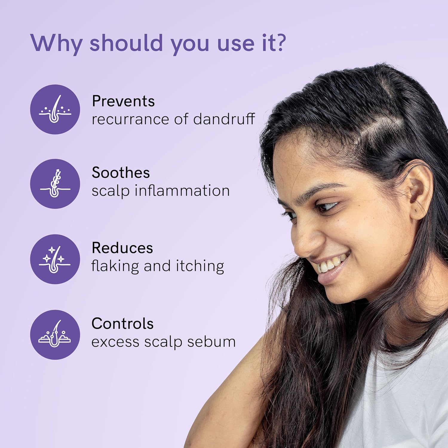 Be Bodywise anti Dandruff Scalp Serum 50Ml | Fights Dandruff, Reduces Flaky & Itchy Scalp | with Ichthyol Pale, Zinc Pyrithione, & Tea Tree Oil | Paraben & Sulphate Free image number 3