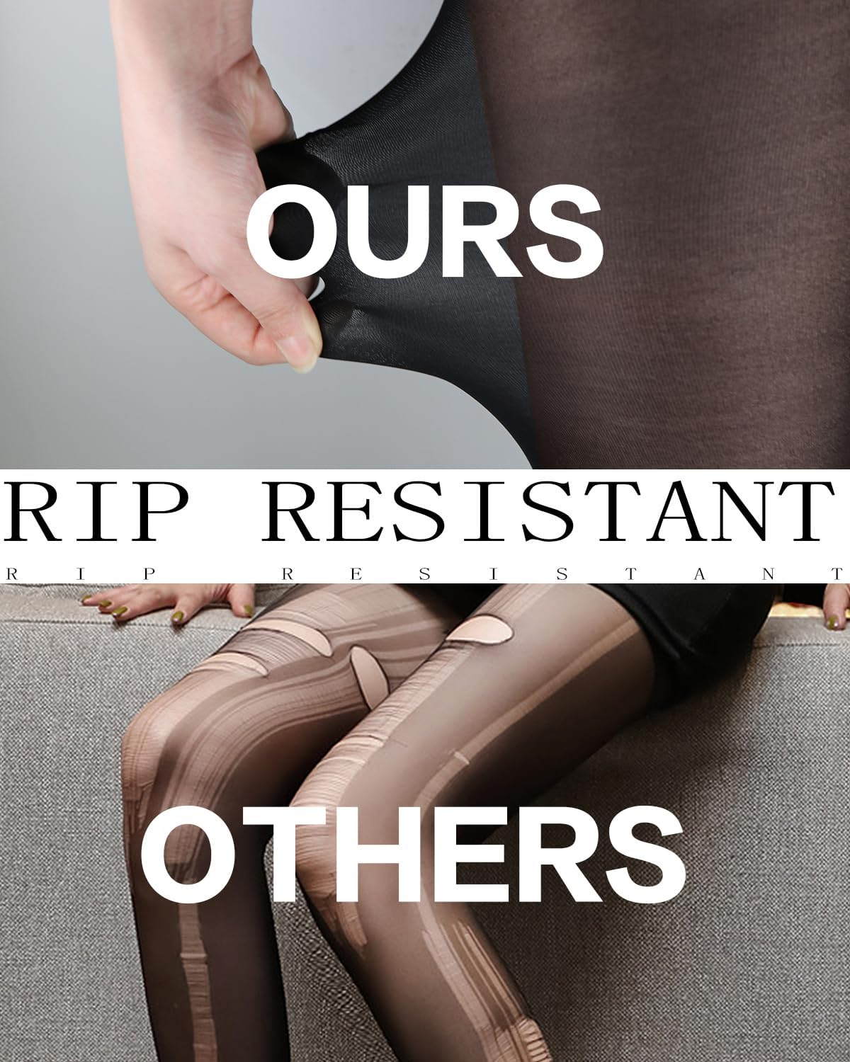 DUCMODA Womens 20D Ultra Sheer Pantyhose, Control Top High Waist Tights for Women, Silky Nylon Stocking with Reinforced Toe