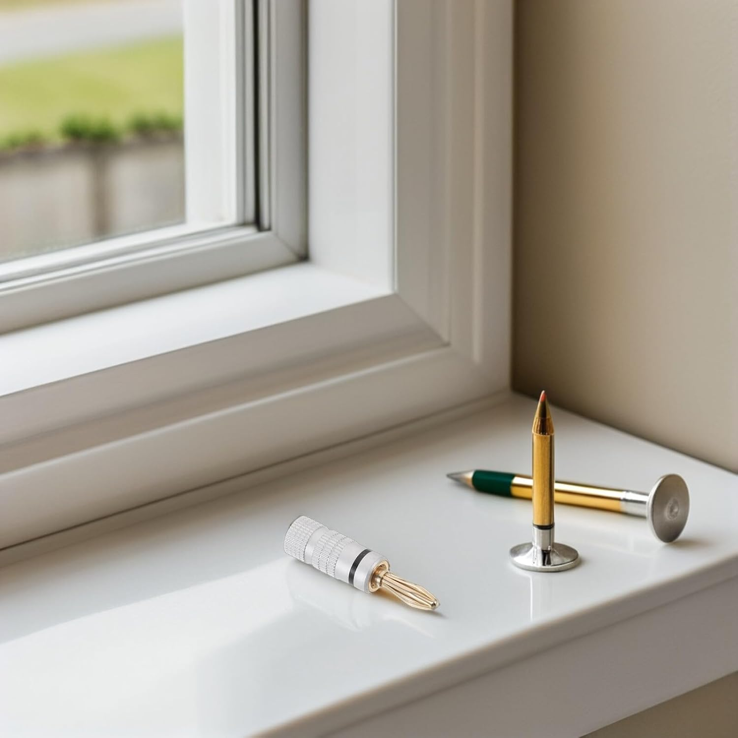 KOMBIUDA 10PCS 4MM Banana Speaker Wire Connectors 5 Black and 5 Red Rings, Solderless Audio Speaker Wire Banana Plugs for Home Theater and Hi-Fi Amplifier Sound Systems image number 5