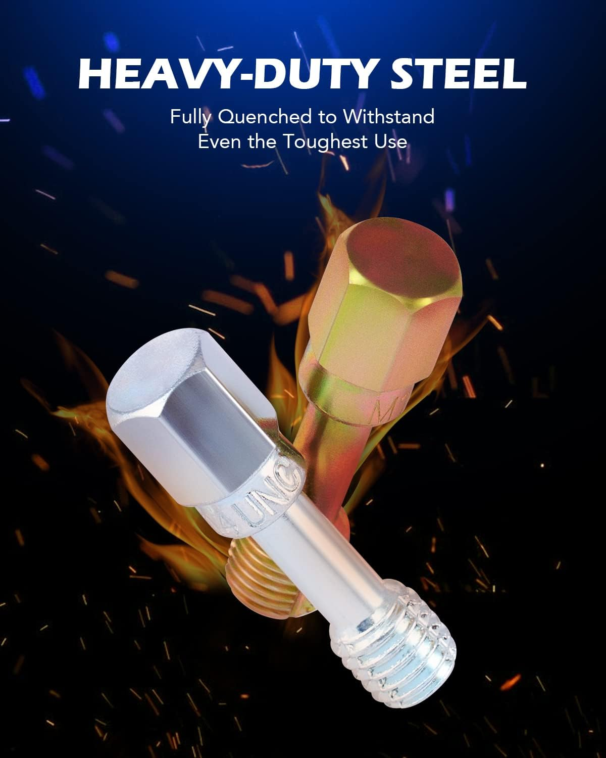 Orion Motor Tech 48 Piece Thread Chaser Set, Metric and SAE Thread Repair Kit with 22 Taps 24 Dies 2 Thread Files, Universal Rethreading Kit Thread Restorer Tool Set in UNC UNF Metric Sizes with Case image number 1