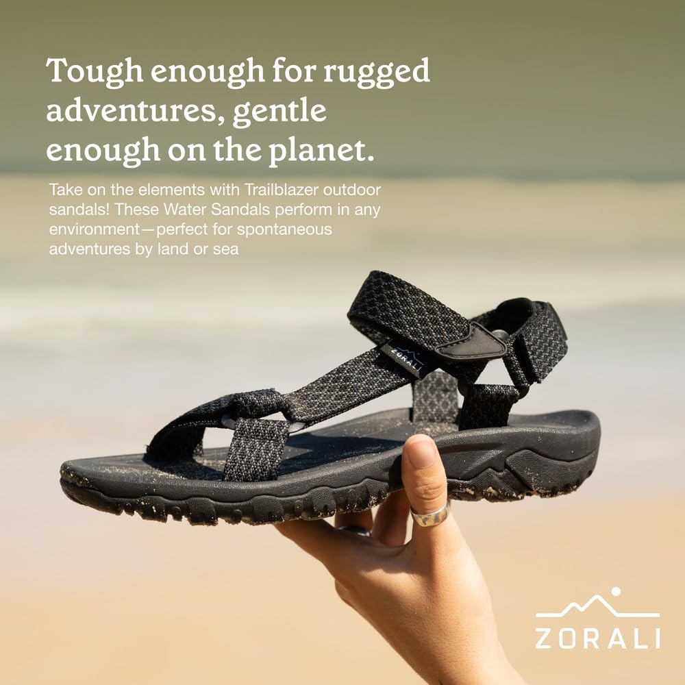 Zorali Trailblazer Hiking Sandals for Men & Women | Eco-Friendly, Adjustable, Water-Resistant Outdoor Sport Sandals for Hiking, Beach, and Camping - Lightweight Comfort with Arch Support image number 2