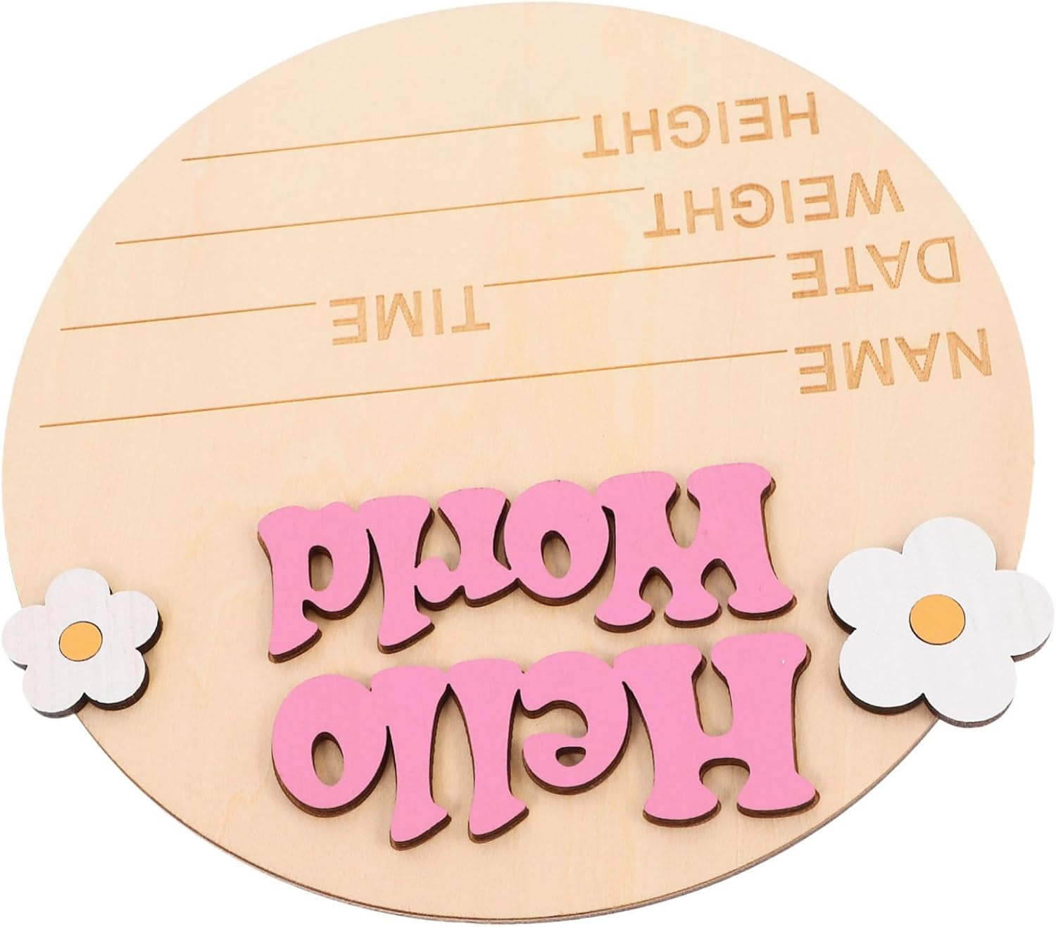 Custom Newborn Name Sign Birth Announcement Board Plaque for Milestone