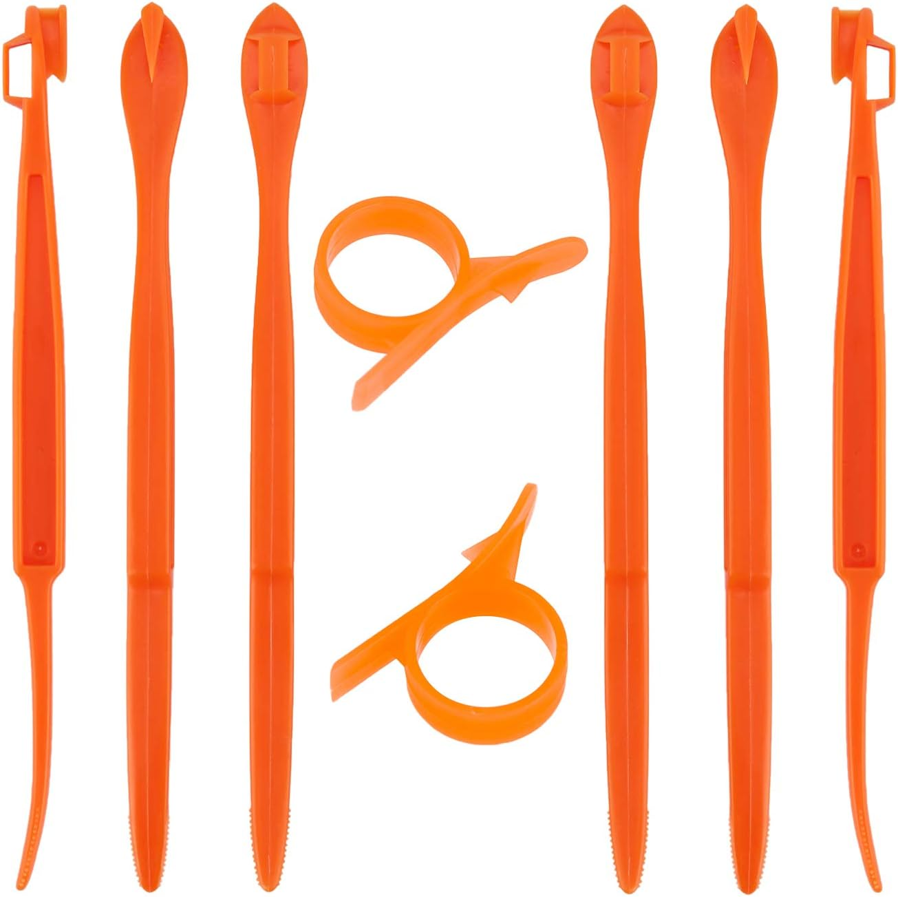 LUTER 6+2Pcs Orange Peeler Citrus Remover Plastic Slicer Cutter Easy Fruit Opener Kitchen Gadget for Orange, Avacados