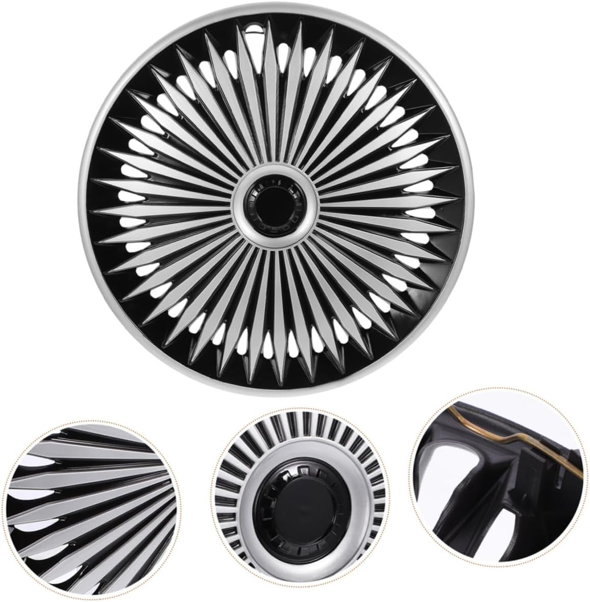 Mobestech Car Wheel Hubcaps 14 Inch Silver Decorative Rim Covers Universal Replacement Hub Caps for Automotive Exterior Accessories Suitable for Cars and Suvs image number 4